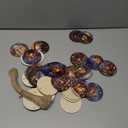 Qunclay 36 Pcs Christmas Nativity Scene Ornaments Wooden Religious Christmas Tree Decorations Birth of Jesus Christian House Xmas Wood Hanging Ornaments for Tree Home Window Xmas Gift(Colorful,Retro)