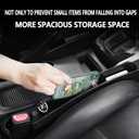 Car Seat Gap Filler Set of 2,Seat Gap Organizer, No Drop Seat Guard,Car Seat Accessories,Drop seat Gap fillers Between Seat and Console Stop Things from Dropping