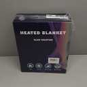 MAXEVE Electric Heated Throw Faux Rabbit Fur Blanket with 8 Heating Levels & 8 Hours Auto Off, Fast Heating Warm Cozy Sherpa Washable Blanket with Over-Heat Protection, ETL Certification, Grey