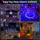 memzuoix 2025 Upgrade Disco Ball Party Lights Dj Strobe Light with 6 Colors, Sound Activated Big-Size Magic Stage Party Light with Remote Control, Halloween Decorations Bar Home Club (7'' Big Size)