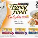 Purina Fancy Feast Delights with Cheddar Grilled Chicken, Turkey or Whitefish and Cheddar Cheese Feast in Gravy Wet Cat Food Variety Pack - (Pack of 24) 3 oz. Cans (EXP 01/01/28)