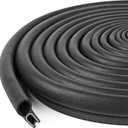 Kikerike Automotive Door Weather Stripping 25Ft Car Door Rubber Edge Trim Seal Strip Gasket with Top Bulb Easy to Install for Car Bus Camper Boat RV Truck Doors and Home Applications