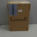 LUGGEX Checked Suitcase with Spinner Wheels, FLO5 Expandable Polycarbonate Hard Shell Suitcase with TSA Approved Lock (FX-Core, Black, 28 Inch)