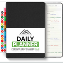 Daily Planner 2026 (5" x 8") - The Ultimate Daily Workflow Planner with Hourly Schedule & Task List to Achieve Your Goals by PRODUCTIVITY STORE (A5, Black)