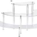Acrylic Display Risers, 1 Tier Clear Cupcake Stand Risers, Perfume Stand Organizer, Half Moon Dessert Stand, HENABLE Shelf Risers for Display Stands for Food, Amiibo Funko POP Figure
