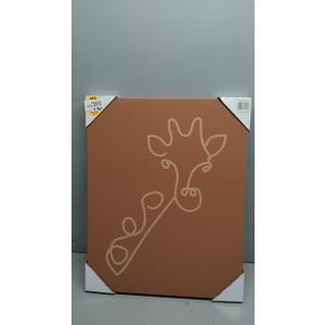Decorative Brown Picture Giraffe Minimalism 14"x16"