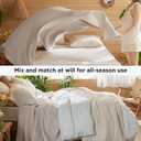 Bedsure 100% Cotton Twin XL Blanket for Spring Summer, Soft Waffle Weave Bed Blanket, Thin Lightweight Breathable Cotton Bedding, College Dorm Room Essentials for Girls, Guys, Linen, 66" x 90"