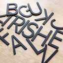 2 x 5 Inch Acrylic Frosted Matte Black Letter W, Adhesive House Letters and Numbers for Outside, Modern House Numbers for Apartment Door Farmhouse Mailbox Office Hotel, Address Numbers and Letters