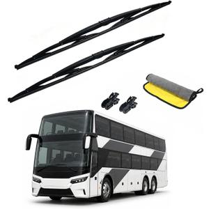 2Pcs 32" Heavy Duty Windshield Saddle Mount Wiper Blade Replacement for Motorhome Recreational Vehicle RV and Bus with 1 Pcs Car wash towel 16.5 mm