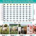 PPOLB Highly Visible Blue Electric Fence Netting, 35.4" H x 164' L, Portable Livestock Nets Mesh for Goats, Sheep, Hogs, Dog, Electric Fencing for Backyards, Homesteaders, Farms Ranches, and Gardens