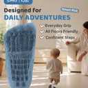 Baby Mid-Crew Socks with Grips (3 Pairs) for 5-7 Years Old Toddler Boy Girl Kids