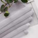 MIULEE 2 Panels Kitchen Tiers Half Window Sheer Curtains Rod Pocket Translucent Voile Drapes for Kitchen Bathroom Small Windows 29 by 24 Inch Greyish Lilac