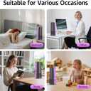 KONSIDEN Desk Fan, 13 Inch Portable Bladeless Fan, Small Quiet Table Fan with 60Oscillating, 9 Speeds & 9H Timer, LED Display, Button Control, Easy to Clean, Personal Desktop Fan for Bedroom, Office