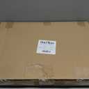 22 Inches Acacia Wood Serving Tray with Metal Handles, Large Wooden Rectangle Ottoman Tray, Decorative and Durable Design for Living Room Coffee Table Couch Kitchen