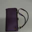 Defencase Compatible with Samsung Galaxy S22 Ultra Case Wallet with RFID Blocking Card Holder for Women Men, PU Leather Magnetic Snap Flip Zipper Strap Phone Case Fit for Galaxy S22 Ultra 5G, Purple