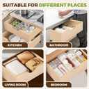 Pull Out Drawers for Cabinet 27" W x 23" D x 4.5" H Wood Slide Out Organizer and Storage Kitchen Cabinet Drawers Slide Out Shelves Pull Out Shelves in Kitchen Pantry Bathroom with Soft Close