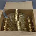 Wesiti 100 Pcs Stainless Steel Metal Hangers Wire Hangers for Clothes Strong Ultra Thin Space Saving Wire 17.7" Clothes Space for Coat Suit Bridal Boutique Dress Closet Dorm Clothing Rack(Gold)