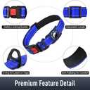 Airtag Dog Collar with AirTag Holder for Large Dogs, Reflective, Soft Padded & Safety Locking Buckle, Nylon Pet Collars Adjustable for All Breeds, NavyBlue,L (L: 1"-(13.5"-22"))