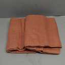 LAMIT Light Filtering Linen Curtains 54 inches Long for Bedroom, Linen Textured Semi Sheer Back Tab and Rod Pocket Terracotta Boho Drapes for Living Room, 2 Panels, 52 x 54 Inch