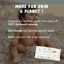 Eco by Naty Unscented Baby Plant based Compostable Wipes, 0% plastic, No nasty chemicals, White, 672 Count (56 Count (Pack of 12))