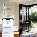 Veise VE019 Fingerprint Smart Lever Lock, App Control, Keyless Entry Door Lock with Handle, Touchscreen Keypad Knob for Front Door and Bedroom, Remote Access Sharing, IP55 Waterproof, Satin Nickel