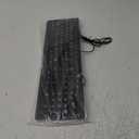 SABLUTE Large Print Backlit Keyboard, Wired USB Lighted Computer Keyboards with 7-Color & 4 Modes Backlit, Oversize Letters Keys Easy to See and Type, Keyboard Compatible for PC, Laptop (Black)