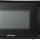 Emerson MW1338SB Countertop Microwave Oven, 6 Pre-Programmed Settings, Removable Glass Turntable, Child Safety Lock, 1.3 Cu ft, 1000W, Stainless Steel