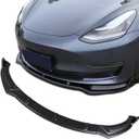 Fit Tesla Model 3 Front Bumper Lip Kit Front Spoiler Wing Matte Black Splitter Trim Model 3 Accessories 2024-2025