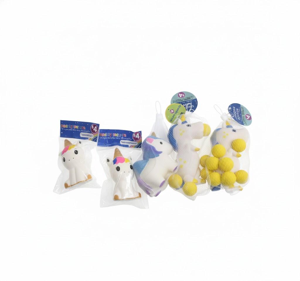 Unicorn Popper Read, Aim, Pop 2 PCS, Unicorn Squeezie 1Ct, Squishy Unicorn 2 Pcs