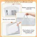 100 Pcs 22" x 14" x 15.25" Full Tray Catering Bags Take out Bags Bulk Catering Bag with Cardboard Bottom and Soft Loop Handles for Restaurant, Retail, Business