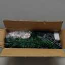 Juegoal 3 ft Pre-Lit Green Artificial Christmas Tree, Lighted Optical Fiber Table Mini Xmas Trees with Color Changing Lights, Snowflakes & Top Star, Fake Multicolored Tree for Festive Party Holiday