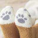 Loritta 5 Pairs Womens Fuzzy Socks Cozy Soft Fluffy Cute Cat Animal Winter Warm Slipper Socks Christmas Stocking Stuffers