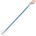 47-inch Aluminum Alloy Professional Standard Snake Tong Reptile Grabber Rattle Snake Catcher Wide Jaw Handling Tool with Blue Coating and Good Grip Handle