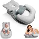Reflux Pillow for Baby, Baby Lounger Pillow for Infant Support Cushion Reflux Breastfeeding Pillow, Babies Feeding Support Pillow for Reducing Spit-Up with Safety Strap