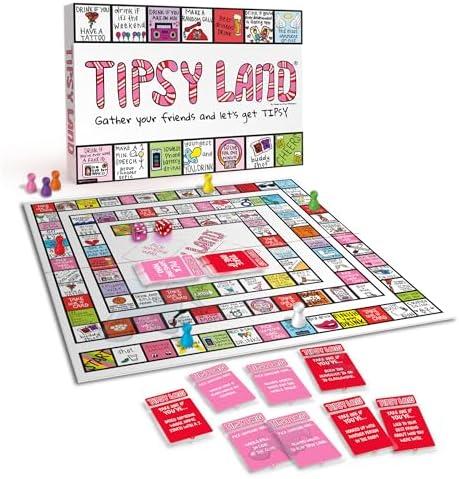 TIPSYLAND Original Edition | Official Product | Hilarious Adult Board Game | Group Game for Game Nights, Parties and More | Fun Challenges, Dares & Mini-Competitions | 3-8 Players