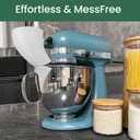 Stand Mixer Flour Funnel Attachment—Splash-Free Pouring Shield, Compatible with Kitchen Aid Artisan KSM150 5-Quart Tilt-Head Models, Precision Ingredient Feeding Chute for Flour, Sugar, Eggs & Liquids