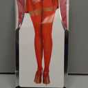 Dreamgirl Women's Thigh High Sheer Stockings with Back Seam, Red, One Size-X-Large