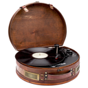 ClearClick Vintage Suitcase Turntable with Bluetooth & USB - Classic Wooden Retro Style