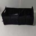 Femuar Large Capacity Trunk Organizer, Waterproof Car Accessory, Non-Slip, Foldable, Suitable for All Vehicles, Black