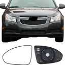 Driver Side Mirror Replacement Glass for Chevrolet Cruze 2011-2016,Backing Plate Power Heated Left Side View Mirror Glass for Chevy Cruze 2011 2012 2013 014 2015 2016