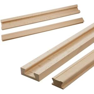 MY MIRONEY 15.75" Wooden Drawer Slides Hardware Wood Center Guide Track Drawer Rails with Metal Slide Glides, Pack of 2