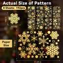 2 x DKTIE Christmas Window Stickers, Navidad Snowflake Window Clings Stickers for Glass, Xmas Decals Decorations Holiday Snowflake Santa Claus Reindeer Decals for Party (Q315, 8 Sheets 20x30CM)