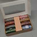 16 Colors Variegated Round Waxed Thread - 0.5mm, 40-Yard Small Spools, Wax Coated 3 Ply Polyester Cord for Handcrafted, Micro Macrame, Jewelry Making, Bracelet Braiding, Beading & Knotting