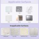 VIS'V Key Holder Wall Mount, Large Metal Self Adhesive Key Hanger with 4 Hooks, No Drilling, Extra Adhesive Strip, Black