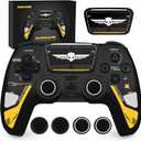 Darno Design Ps5 Controller Skin, Ps5 Controller Accessories, Silicone Grip Cover for PlayStation 5 DualSense, 4 Pcs Thumb Grip Gaps with Touch Pad Sticker - for Helldivers 2