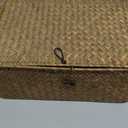 Woanger Set of 4 Wicker Storage Baskets OrganizerHandwoven Storage Bins with Lid for Organizing, Home Utility Box for Home Office Supplies Multipurpose Container(Coffee)