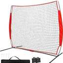 7x7/16x10/20x10ft Baseball Net Backstop Net,Fix Ball Stop Net by 4 Spike&2 Sandbag,Sports Net Barrier with Handbag,Lacrosse Net Backstop for Basketball,Hockey Train,Baseball Net Barrier for Playground