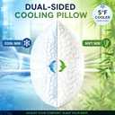 Cooling Pillow King Size Set of 2, CertiPUR-US Shredded Memory Foam Pillows, Cool Bed Pillows for Hot Sleepers Sleeping, Adjustable Firm Pillow for Side,Back,Stomach Sleepers,Sleep Gift for Mom