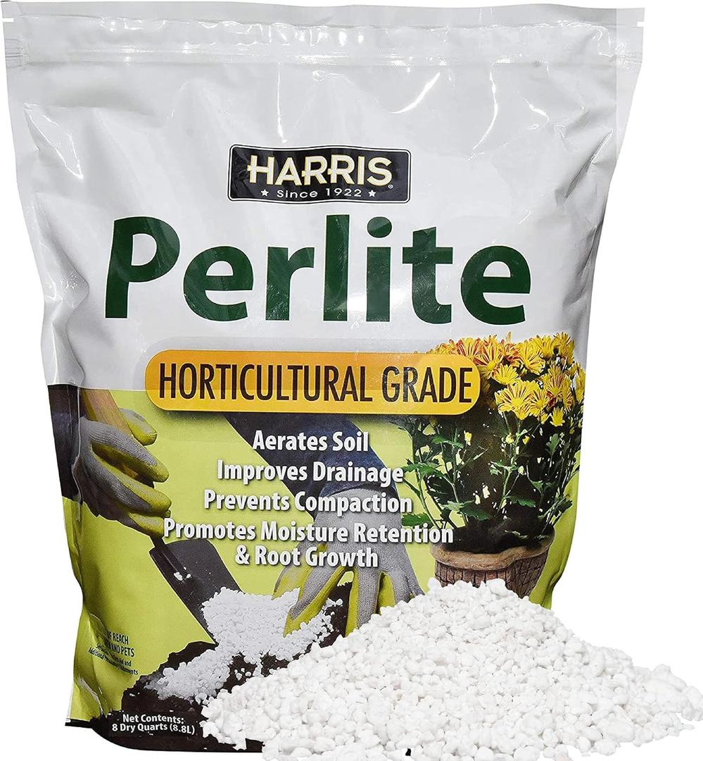 Harris Premium Horticultural Grade Perlite for Plants and Gardening, 8qt