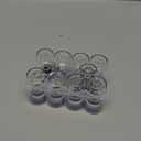 2ml Sealed Vials with Self Healing Injection Port and Plastic-Aluminum Flip Caps,Glass Empty Vials for Injection 9 Pack